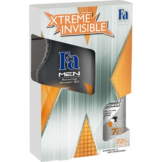 Fa Men Xtreme Unsichtbares Duschgel 400 ml + Deodorant Spray 150 ml, Kosmetikset