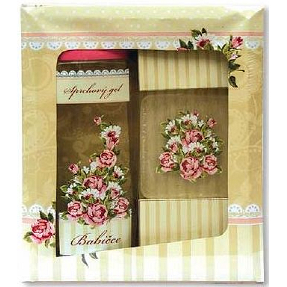 Bohemia Gifts Oma Duschgel 300 ml + handgemachte Toilettenseife 70 g, Kosmetikset