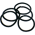 Haarband schwarz 5 x 0,4 cm 5 Stück