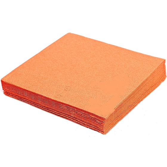 Gastro Papierservietten 2-lagig 33 x 33 cm 50 Stück orange gefärbt