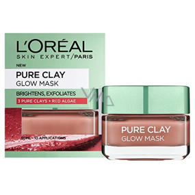 Loreal Paris Pure Clay Glow Mask Peeling-Gesichtsmaske 50 ml