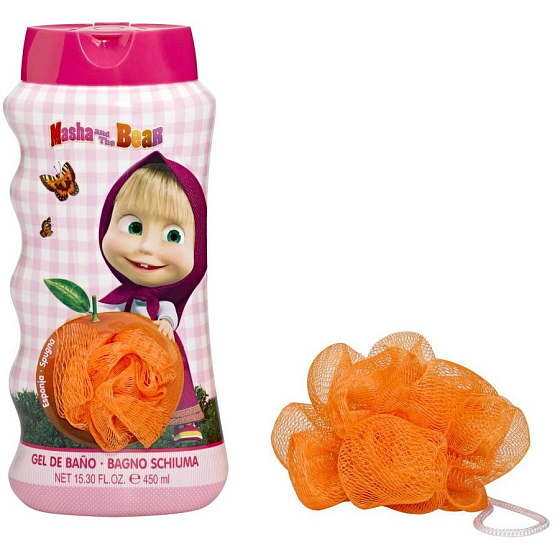 Masha and Bear 2in1 Bade- und Duschgel für Kinder + Waschlappen 450 ml