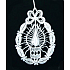 Häkelkerze oval 11 cm