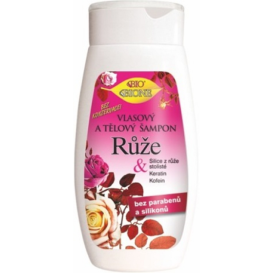 Bione Cosmetics Rose 2 in 1 Haar- und Körpershampoo für alle Haartypen 260 ml