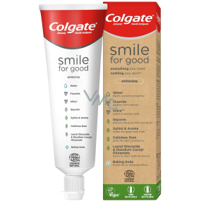 Colgate Smile für guten Schutz Whitening recycelbare, vegane Zahnpasta enthält 99,7% Inhaltsstoffe natürlichen Ursprungs 75 ml Colgate Smile für guten Schutz Whitening recycelbare, vegane Zahnpasta enthält 99,7% Inhaltsstoffe natürlichen Ursprungs 75 ml