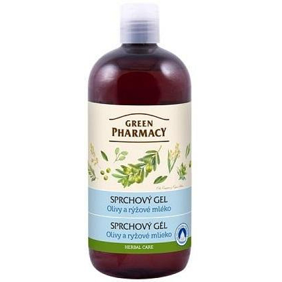 Green Pharmacy Duschgel mit Oliven- und Reismilch 500 ml