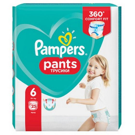 Pampers Pants Größe 6, 15+ kg Windelhöschen 25 Stück