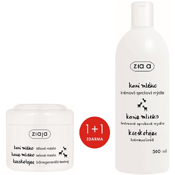 Ziaja Ziegenmilch Körperbutter trockene und normale Haut 200 ml + Duschcreme 500 ml, Duopack