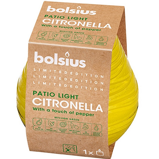 Bolsius Citronela abweisende Kerze im Glas 90 x 94 mm 1 Stück