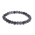 Iolith / Cordierit Armband elastischer Naturstein, Kugel 6 mm / 16 - 17 cm, Wikingerstein - Kompass