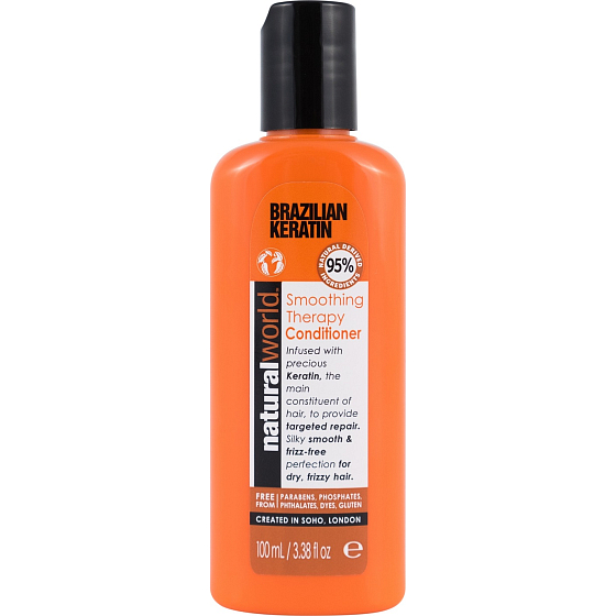 Natural World Brazilian Keratin Glättungstherapie Haarspülung 100 ml