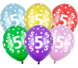 Ditipo Latex Luftballons aufblasbar Metall Mix von Farben Nr. 5 30 cm 6 Stück