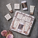 Grace Cole Rose & Geranium Duschgel 75 ml + Körpercreme 75 ml + Badeperlen 80 g + Badesalz 100 g + Flanelltuch + Dose, Kosmetikset für Frauen
