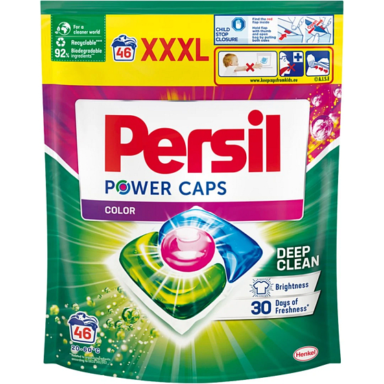 Persil Power Caps Farbkapseln zum Waschen von Buntwäsche 46 Stück 690 g