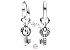Charms Sterling Silber 925 Schlüsselanhänger - Mini Medaillon, Anhänger für Liebesarmband