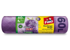 Fino Zeus Flex Lavendel Versenkbare Müllbeutel, 35 µ, 60 Liter 63 x 70 cm 8 Stück