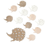 Holz-Igel 4 cm 12 Stück Farbmix