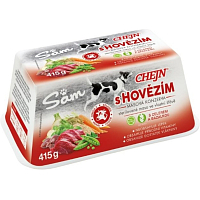 Sam Schale für Hunde mit Rindfleisch, 97% Fleischanteil, 415 g