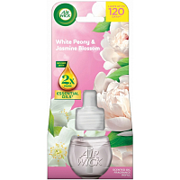Air Wick Essential Oils White Peony & Jasmine Blossom - Pfingstrose und Jasminblüte elektrischer Lufterfrischer Nachfüllung 19 ml
