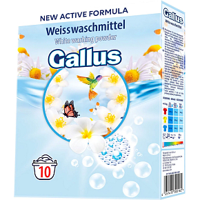 Gallus Waschmittel White, 10 Waschladungen, 650 g
