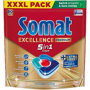 Somat Excellence 5v1 Tablets für Geschirrspüler, 80 Stk