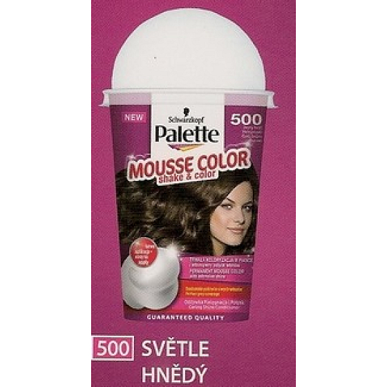 Schwarzkopf Palette Mousse Color Shake und Haarfarbe 500 Hellbraun