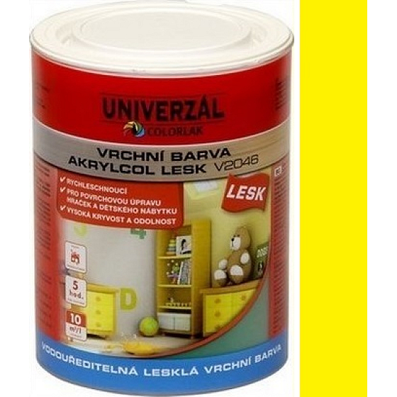 Colorlak Acrylic Gloss V2046 wasserlöslicher glänzender Decklack Gelbes Eigelb 0,6 l