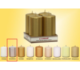 Lima Candle glatter Metall Silberzylinder 50 x 100 mm 4 Stück