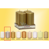 Lima Candle glatter Metall Silberzylinder 50 x 100 mm 4 Stück