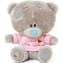 Ich zu dir Tiny Tatty Teddy Teddybär in einem rosa T-Shirt 11,5 cm