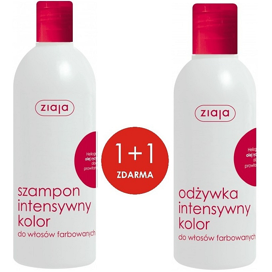 Ziaja Intensives Farbshampoo für coloriertes Haar 400 ml + Intensive Farbspülung für coloriertes Haar 200 ml, Duopack