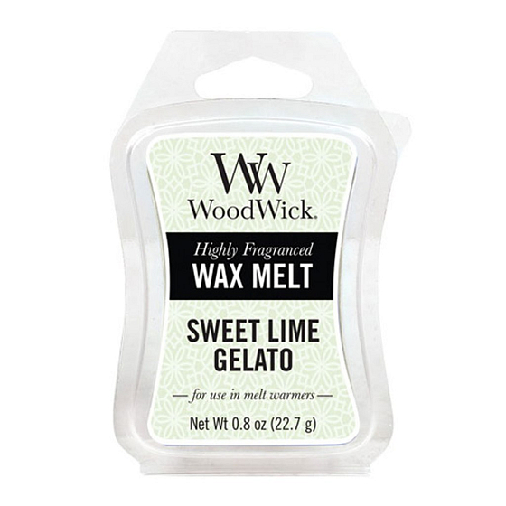 WoodWick Sweet Lime Gelato - Süßes Eis duftendes Wachs für Aromalampe 22,7 g