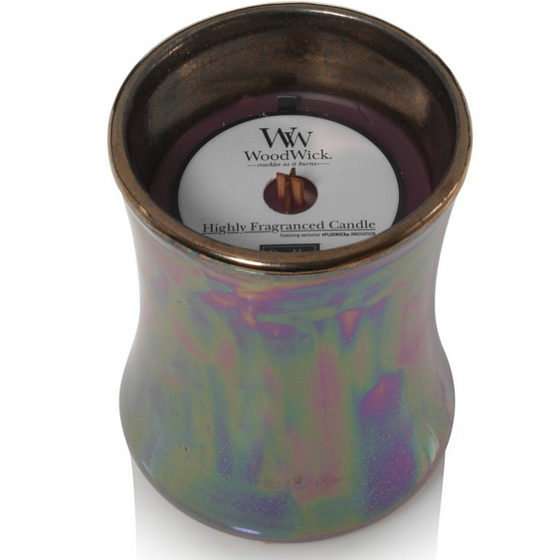 WoodWick Floral Nights Dark Poppy Duftkerze mit Holzdocht und Deckel Glas mittel 275 g Limited 2019