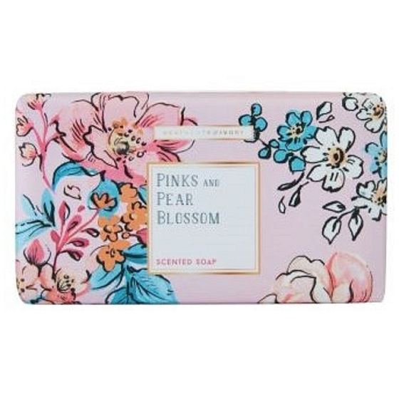 Heathcote & Ivory Pinks & Pear Blossom Luxus dreimal fein gemahlene Toilettenseife 240 g