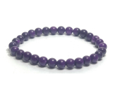 Sugilit Armband elastisch Naturstein, Kugel 6 mm / 16 - 17 cm, Liebesstein