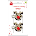 Heftklammern mit Weihnachtsmotiv Rentier, Bäume 4 cm 2 Stück