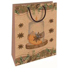 Nekupto Geschenk Kraftbeutel 37 x 28 x 10 cm Weihnachtskerze