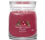 Yankee Candle Black Cherry - Reife Kirsche duftende Kerze Signature medium Glas 2 Dochte 368 g