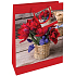 Nekupto Geschenktüte aus Papier 32,5 x 26 x 13 cm Tulpen in einem Korb