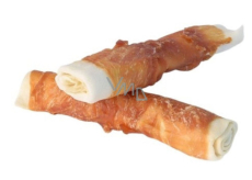 Canis Prosper Büffelrolle ummantelt mit Hühnerfleisch, Ergänzungsfutter für Hunde 20 cm 2 Stück