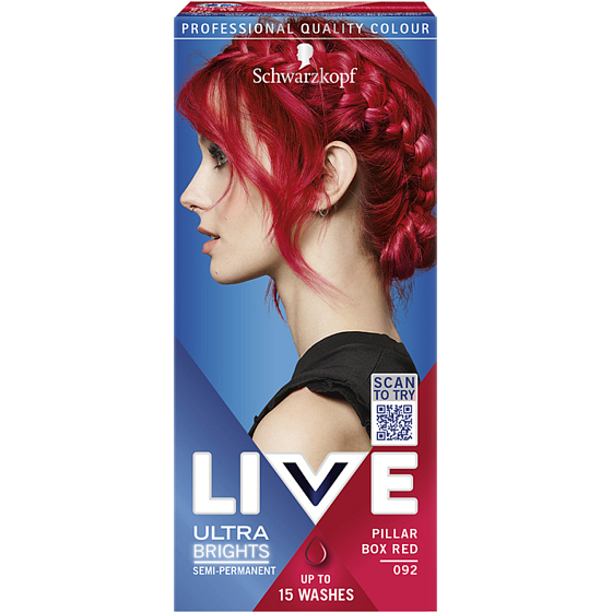 Schwarzkopf Live Ultra Brights Haarfarbe Leidenschaftliches Rot 092