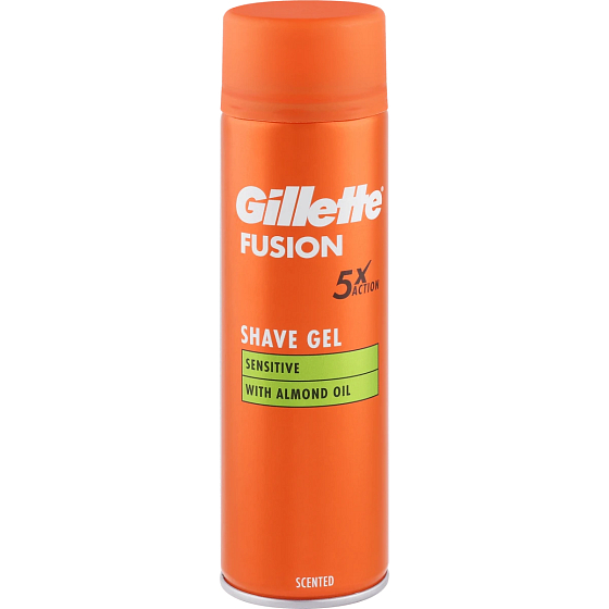Gillette Fusion Sensitive Rasiergel für empfindliche Haut für Männer 200 ml