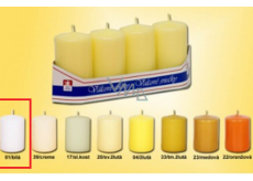 Lima Candle schlichter weißer Zylinder 40 x 70 mm 4 Stück