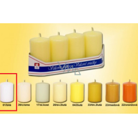 Lima Candle schlichter weißer Zylinder 40 x 70 mm 4 Stück