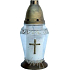 Rolchem Glaslampe Kreuz 23 cm Z17