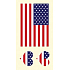 Arch Tattoo Aufkleber für Gesicht und Körper USA, amerikanische Flagge 3 Motiv