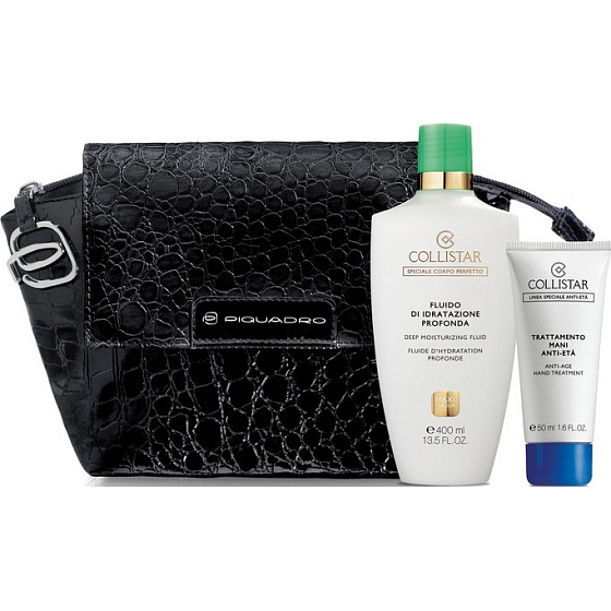 Collistar Special Perfect Deep Moisturizing Fluid 400 ml + Handpflege gegen das Altern 50 ml + Beutel, Kosmetikset