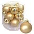 Flaschen Glas Gold Set 4 cm 18 Stück