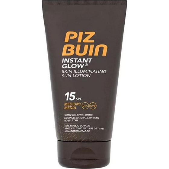 Piz Buin Instant Glow LSF15 Aufhellende Sonnenlotion mit sofortiger strahlender Wirkung 150 ml