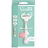 Gillette Venus Sensitive Rose Gold Rasierer mit Metallgriff + 3 Ersatzklingen für Frauen